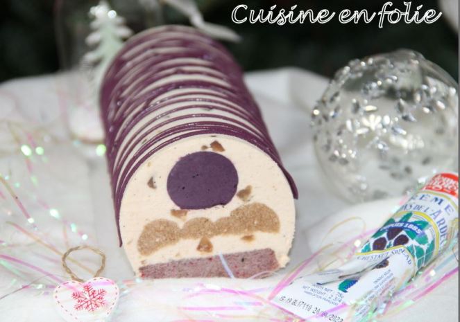 Buche marrons-cassis