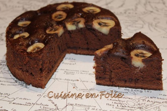 Gâteau choco-banane à laplanche