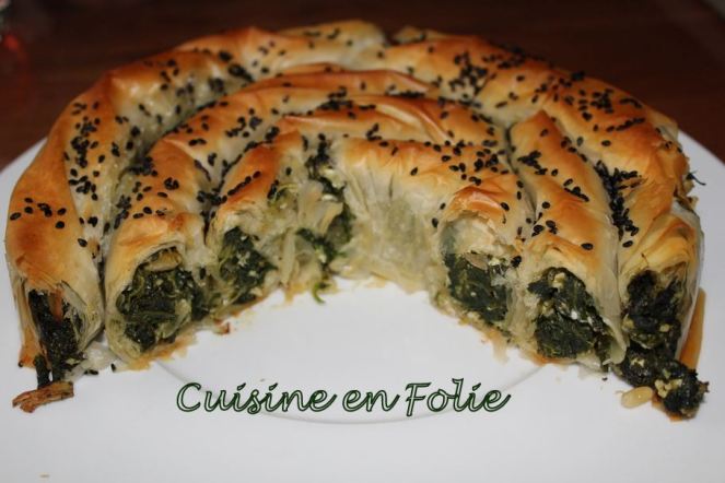 Börek aux épinards et pignons de pain
