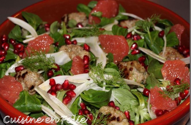 Salade acidulée à l'agneau